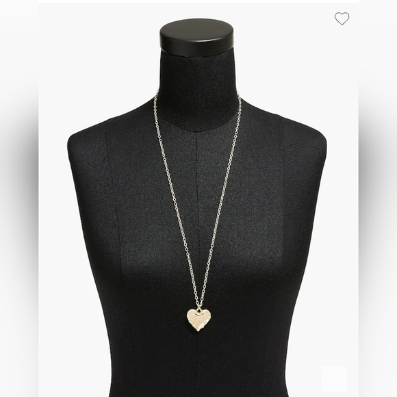 J. Crew Pave Puffy Heart Pendant Necklace - Picture 2 of 4